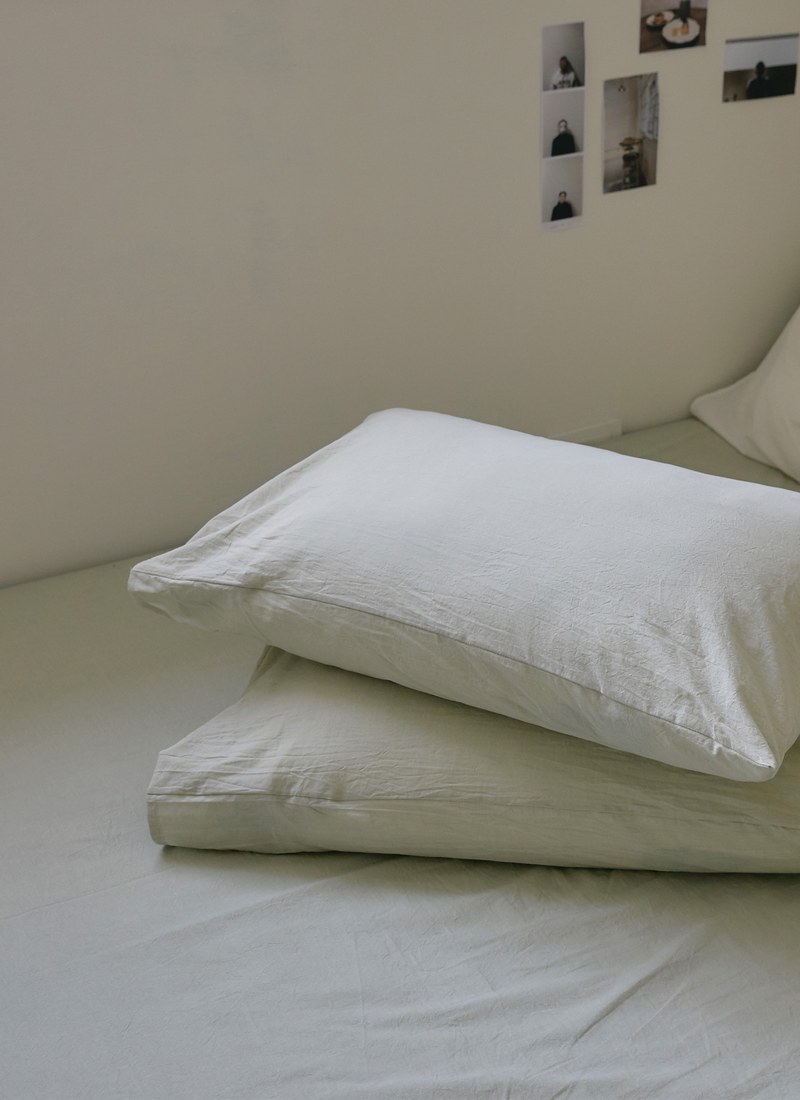 淺草綠 - 水洗棉床包組 ( 床包 + 素色枕套 )