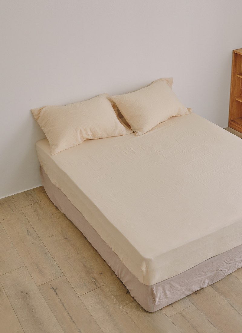 香草黃 - 雙層紗床包組 ( 床包 + 枕套 )