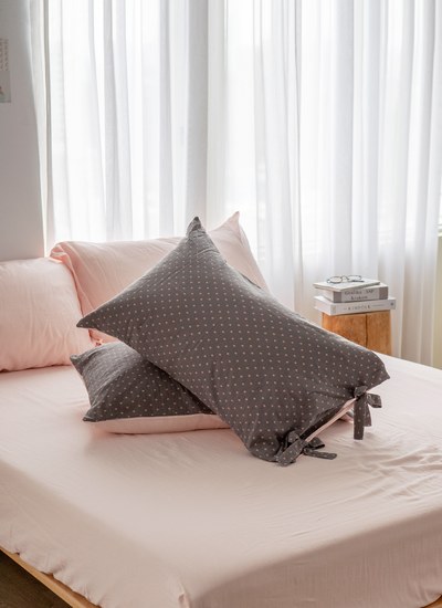 櫻染 - 雙層紗床包組 ( 床包 + 枕套 )