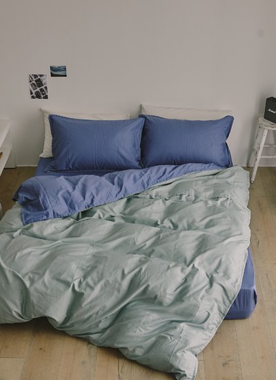藍洋海綠 - 有機棉四件組 ( 床包＋被套＋枕套 )