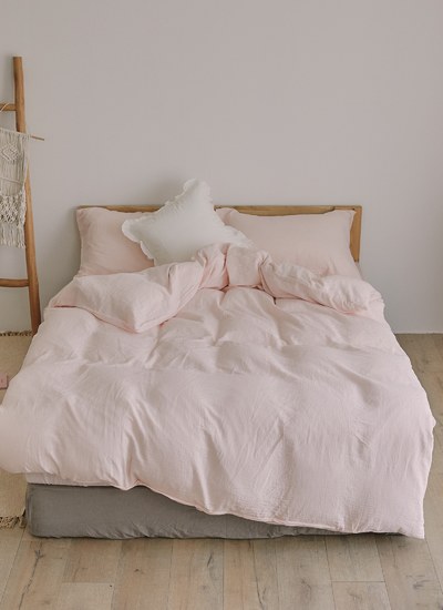 茱萸粉 - 雙層紗四件組 ( 床包 + 被套 + 枕套 )