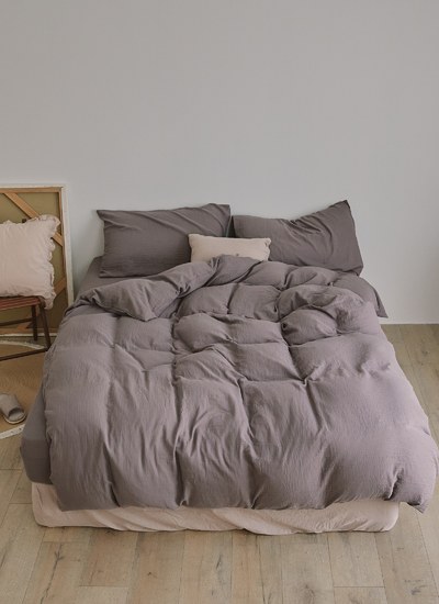 胡桃棕 - 雙層紗四件組 ( 床包 + 被套 + 枕套 )