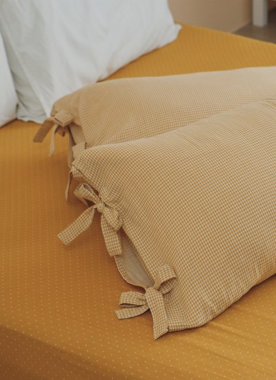 暖陽黃 - 雙層紗枕套 / 2入組